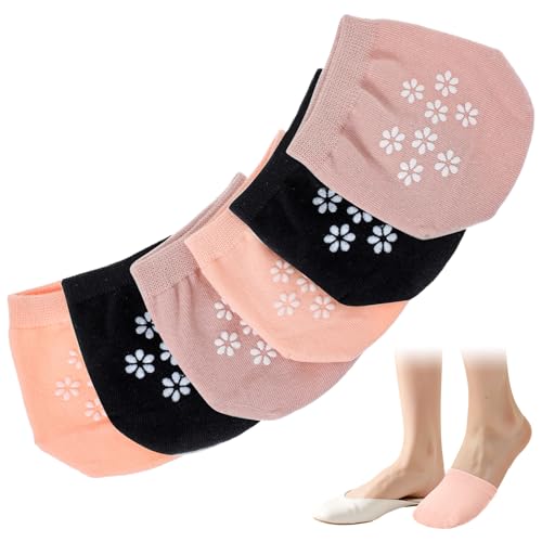 3 Pairs Toe Covers for Shoes, Half Socks for Mules, Toe Toppers Liner No Show Invisible for Women Girls