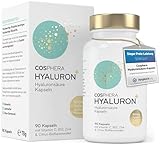 hyaluron zum trinken ✅ 100 % VEGAN OHNE MAGNESIUMSTEARAT - Bei der Herstellung der Cosphera Hyaluron Kapseln hochdosiert verzichten wir auf tierische Inhaltsstoffe. Die Kapseln enthalten keine Gelatine, kein Gluten und sind laktosefrei und ohne Gentechnik. Selbstverständlich wird auf den Zusatz von Aromen, Konservierungs- & Farbstoffen verzichtet.
