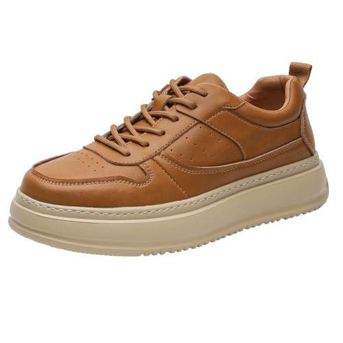 Baskets décontractées en cuir respirante homme semelle souple