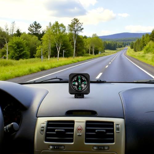Image of Housoutil Car Dashboard Compass, Auto Navigation Ball for Car, Marine Direction Indicator Compass for Trucks, Vehicle Dashboard Ornament, Wayfinding Aid, Hiking Cycling Driving Boat Direction Guidance