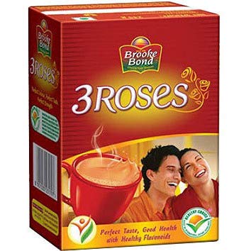 Pack of 2 - Brooke Bond 3 Roses Tea - 250 gm (250 Grams Each)