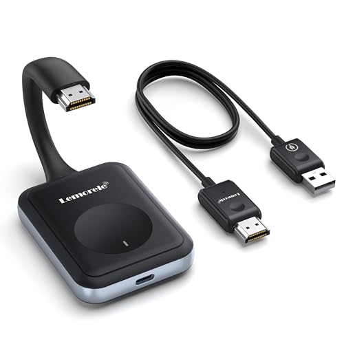 Image of Lemorele Aluminum Wireless HDMI Transmitter and Receivers (Support APP Reception), Plug&Play, 150M 1080P FHD,Stream Video&Audio from Laptop /TV Box to HDTV /Projector /Tablet for Meetings,Home Theatre