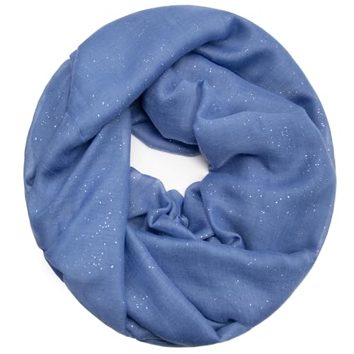 Gloop Damen Loop Schal Schlauchschal, Tuch, leichter Langschal Schlauchschal 01122-01123-P, 01123a3 Grau, Einheitsgröße