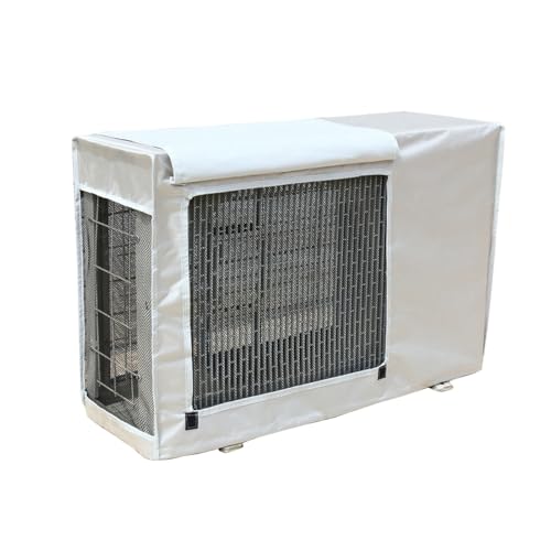 XRRJFYH Cubre Aire Acondicionado Exterior Protector Aire Acondicionado Exterior Funda Aire Acondicionado Exterior, Protección Impermeable y Solar (Color : Silver b, Size : 96x40x70cm)