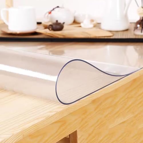 PVC �e�[�u���}�b�g �N���A�e�[�u���N���X ����2mm PVC�}�b�g �����w�K�� �}�b�g ��30/40/50/60/70/80/90/100/110/120/130/140/150/160cm �Ƌ�v���e�N�^�[ (Color : ����2.0mm, �T�C�Y