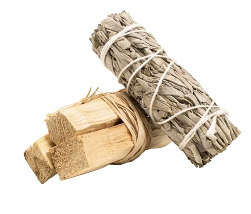 LAVERNE White Sage Smudge Stick and 3 Palo Santo Bundle Set by Laverne Natural Cleansing and Meditation Kit
