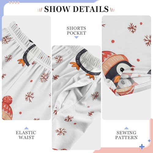 Pajama Bottoms, Pajamas Pant Cartoon Penguins Lounge Wear Casual Animal Sleep Long Pants Soft Pjs Sleepwear4