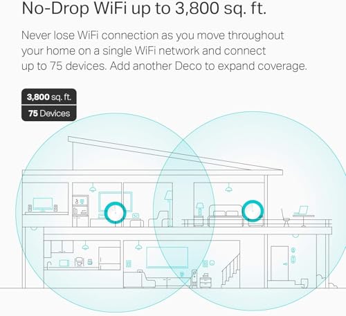 Image of TP-Link Deco M5 Mesh WiFi Router - Dual Band Gigabit Wireless Router, Quad-core CPU, MU-MIMO, HomeCare, Parental Control, Up to 2,000 sq. ft. Coverage, Works with Alexa, 1-Pack