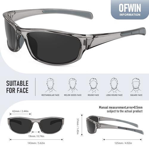 Sports Polarized Sunglasses for Men Women Wrap Around Sun Glasses Fishing Cycling Driving Running UV Protection3