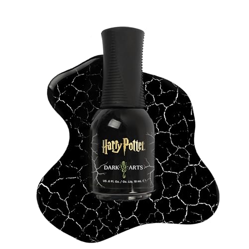 Orly x Harry Potter Nail Polish Toppers - 0.6 fl oz (Dark Arts Matte Black Crackle Topper)