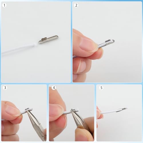 GORGECRAFT 43,74 jardas x 2 mm Cordões farpados elásticos elásticos laço de corda redonda com farpas