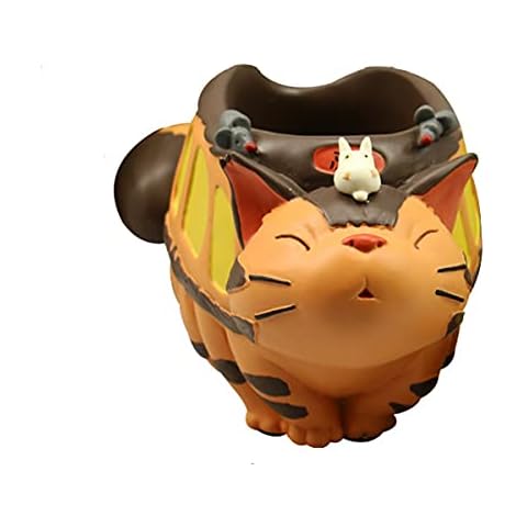 Zhaocaigui LMYJX Moderne Karikatur saftigen blumentopf Harz kreative handwerkskunst niedlichen Totoro Bus blumentopf hauptdekoration blumentopf Cover