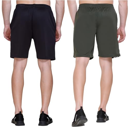 Image of Men's Shorts | Shorts for Men's | Men's Cotton Shorts | Dual Pocket Sleep Shorts - Regular Shorts - Workout, Gym, Running, Sports and Yoga Shorts - Pack of 2
