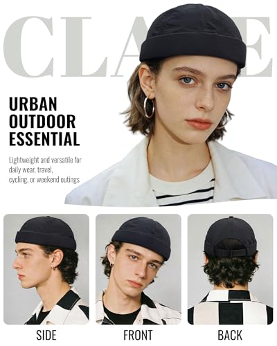 Image of CLAPE Lightweight Breathable Brimless Cap Street Casual Versatile Summer Quick Dry Docker Cap No Brim Sailor Cap Leon Cap