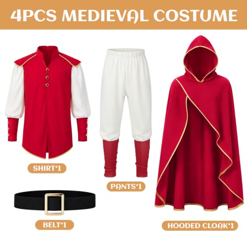 Image of Boys Medieval Renaissance Costumes Kids Pirate Viking Outfit for Halloween