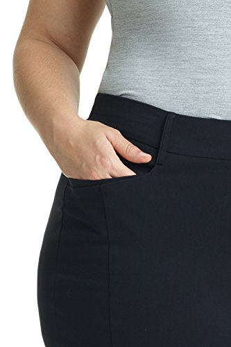 Rekucci Curvy Woman Ease into Comfort Plus Size Capri w/Tummy Control4
