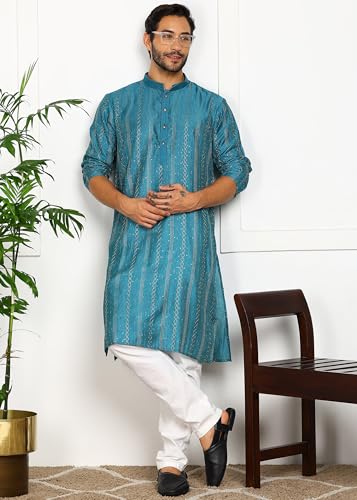Image of Amazon Brand - Tavasya Men Maroon Self-Design Sequinned