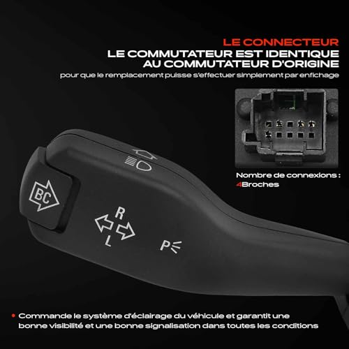 Interrupteur de colonne de direction 10 pôles compatible BMW E46 E39 X3 E83 - 5