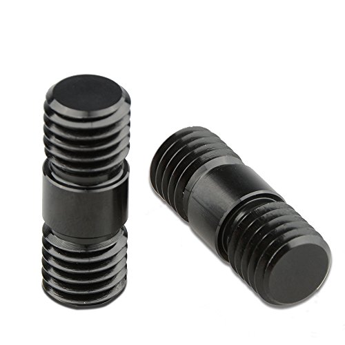 CAMVATE 15MM Rod Extension Connector Adapter(Black,M12) for 15mm Rail Support System (2 Pieces) - 1622