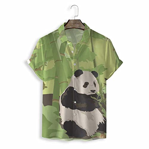 Chemise de plage panda respirante contre la chaleur pour fêtes et vacances d'été