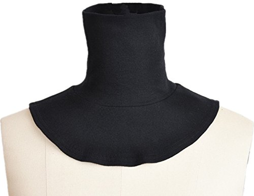 2 Pieces Black White Womens Mock Turtleneck Dickies Fake Collar Faux Turtleneck Blouse Dickey Half Shirts #TOP7