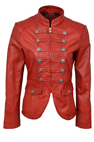 Veste Militaire Cuir Femme Smart Range Réel Nappa Souple