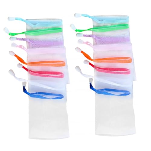 Beaupretty 20 piezas Jabón con Cuerda Redes Espumosas para Ducha Material Duradero para Limpieza Facial y Corporal Secado Rápido Colores Aleatorios Color Aleatorio Color Aleatorio