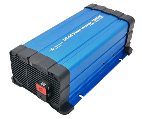 solartronics Convertisseur de tension FS1000D 12 V 1000/2000 W Bleu avec écran FS Série LiFePO4 Lithium AGM Gel Plomb Inverter