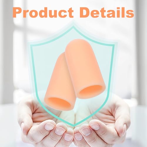 Image of 10 Pack Soft Gel Toe Protectors, Elastic Toe Covers Toenail Caps Sleeves for Foot Pain Relief Ingrown Toenails Corns Calluses Blisters Men Women