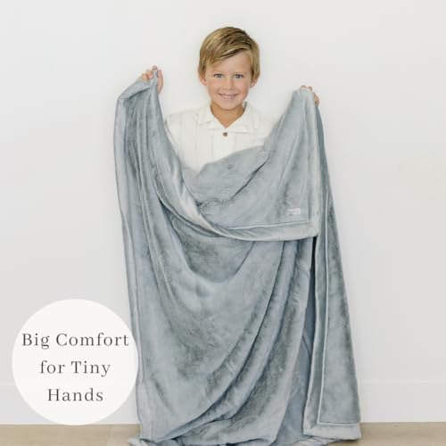 Image of SARANONI Luxury Lush Kids Blanket | Ultra-Soft & Cozy Plush Comfy Blankets for Kids & Teens | Slate - 40 inch x 60 inch