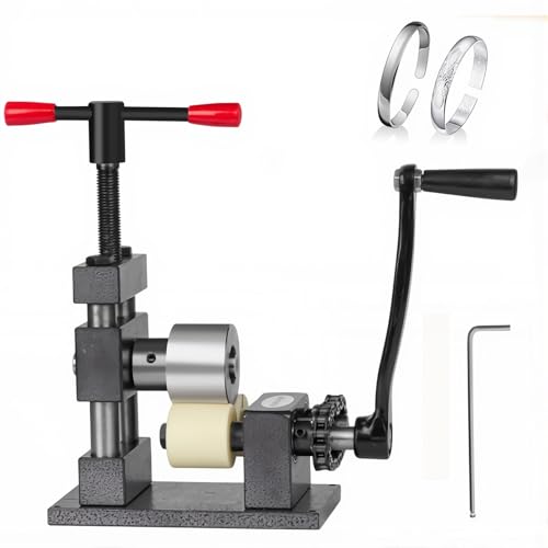 Máquina dobladora de prensado de anillos, herramienta para doblar pulseras, laminador de metal ajustable, dobladora plana de joyería, herramienta de formación de cucharas para metalurgia