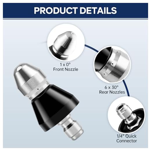 GALELEOPARD 1/4" Sewer Jetter Nozzle