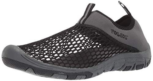 RocSoc Man's Water Sports Triple Lightweight Layer Mesh Shoes for Men - Easy On and Off, Neoprene Collar, Durable 2-Tone Non Skid Grippy Rubber Outsole