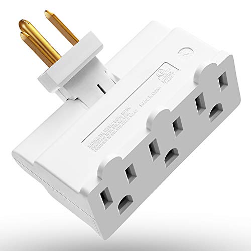 3 Outlet Wall Adapter, Fosmon ETL Listed 3Prong Swivel