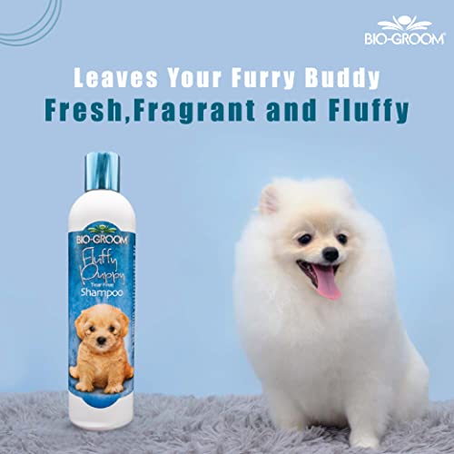 Image of Bio-Groom Fluffy Puppy Tear-Free Dog Shampoo for Sensitive Skin and Delicate Coats Free of Parabens and Artificial Thickeners Natural Cleansers Like Aloe Vera, Lavender Fragrance, 355 Milliliter | Bio-Groom Fluffy Puppy Shampoo