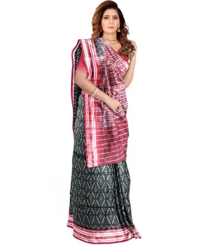 Image of Nuapatna Cotton Saree of Odisha Ikkat Orissa Traditional Handloom Sari | Bomkai | Pata | Nuapatana | sambalpuri saree | khandua patta sare | without Blouse S12