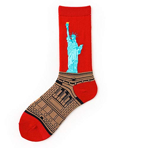 5 Pairs/New Men Women Socks Cotton Starry Night Art World Famous Oil Painting Socks Unisex Funny Novelty Socks Dropshipping-16