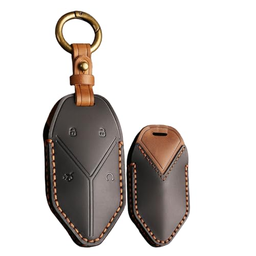 Coque de clé pour BYD Equation 2023 motif léopard noir l'accessoire mode auto