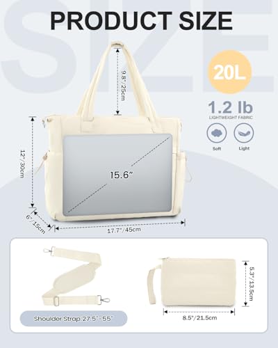 Bolso Tote para Mujer con Compartimento para Laptop 15.6" miniatura 5