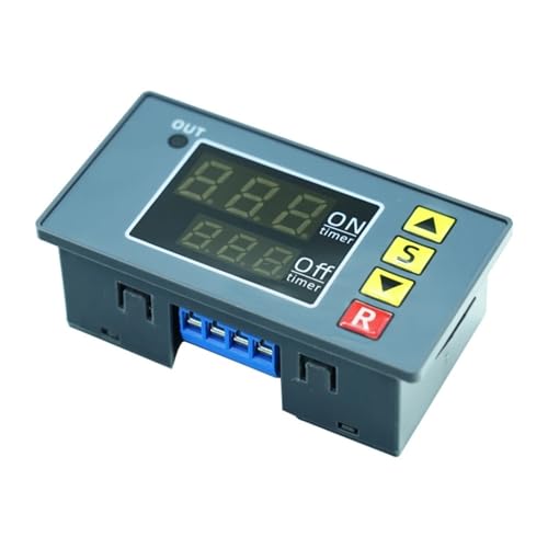 Relé de temporización ajustable T3231 12V CC para control cíclico de incubadoras y riego