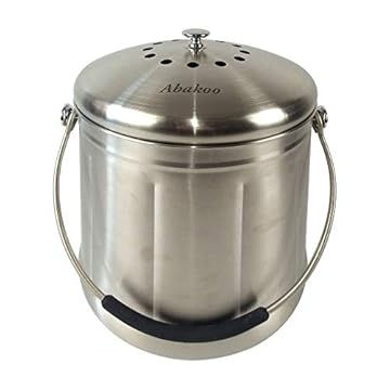 kitchen composter bin stainless drum