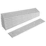 10 Stk Flachverbinder 201 Edelstahl Lochplatte 230x44mm Halterung Reparaturplatte Metallverbinder Holzverbinder Flache Ecke Brackets Lochblech Flacheisen Silber Bürsten Schrauben sind nicht enthalten
