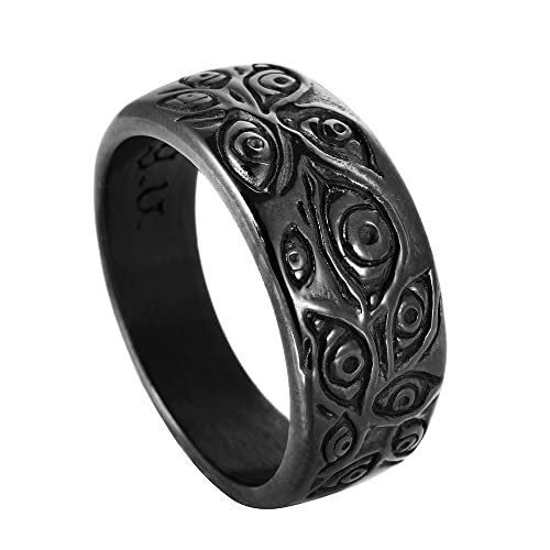 Gothic Evil Eye Ring Black Demon Eyes Band Rings Jewelry Fashion Punk Accessories For Men&Women