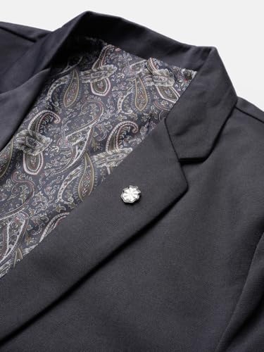 Image of SHOWOFFFF Men Solid Single Breasted Casual Blazer | Notched Lapel Full Sleeves Cotton Blazer for Mens | Slim Fit Regular Length Blazer for Men's