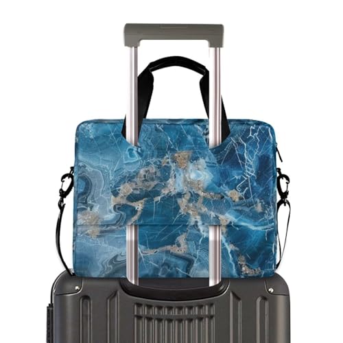 Funda portátil para laptop 15.6 pulg con asa y correa azul miniatura 4