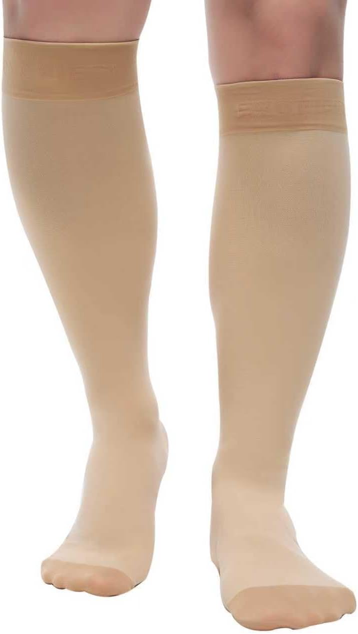 Compression Socks 8-15 mmHg - Support Hose Knee High Stockings Varicose Veins Compression Socks for Women& Men , Soothe Relief Circulation and Swelling