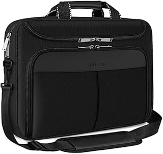 Alfheim Laptop Bag, 16 inch 900D Waterproof Protective Messenger Briefcase Bag with Adjustable Shoulder Strap, Multifuntional Shoulder bag for Men Women School/Travel/Business(Black)