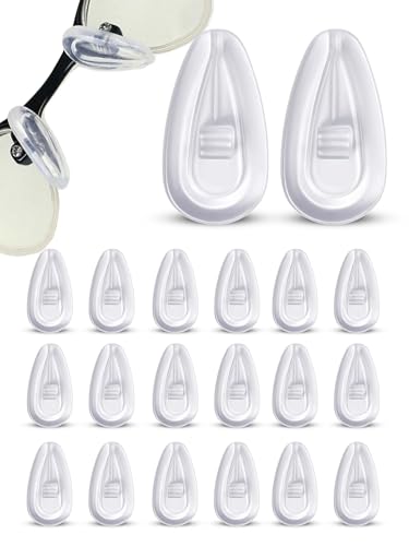 SPORTS WORLD VISION Eyeglass Nose Pads | High-Quality, Soft Silicone air-Active Nose Pads for Eyeglasses | 13mm Screw-in Eyeglass Cushions, Set of 10