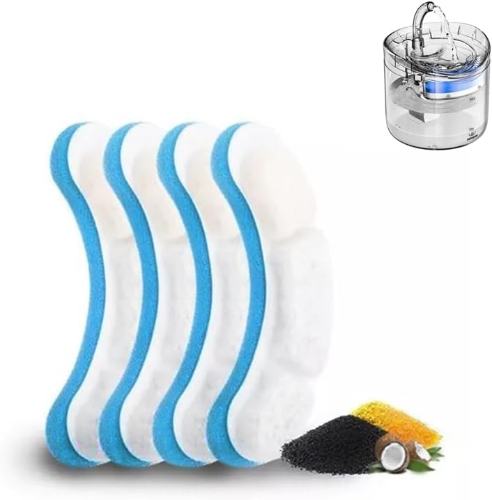 Kit com 4 Substituição Do Filtro Fonte Para Gatos Compatível com ...