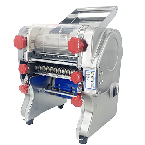 Cozyel Pasta Dumpling Maker Stainless Steel Automatic Electric Noodle Machine Pasta Press Maker Dough Roller Noodle Cutting Machine For Commerical/Home, 3/9mm Width Noodle, 1-20mm Thickness Dough